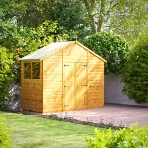 Image of Power Sheds 4 x 10ft Double Door Apex Shiplap Dip Treated Shed