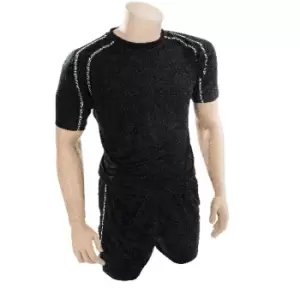 Image of Precision Lyon Training Shirt & Short Set Junior (l Junior 30-32", Black/White)