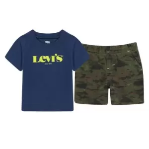 Image of Levis Levis T-Shirt and Shorts Set - Blue
