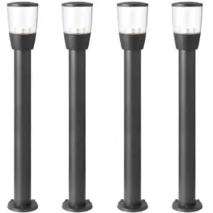 Image of 4 PACK Outdoor Post Bollard Light Anthracite 1m LED Garden Driveway Path Lamp