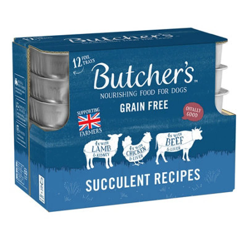 Image of Butcher's Succulent Recipes Dog Food Trays 12X150G (Pack Of 3)