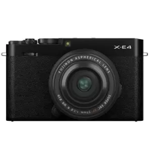 Image of Fujifilm X-E4 Mirrorless Camera in Black with XF27mm F2.8 R WR Lens