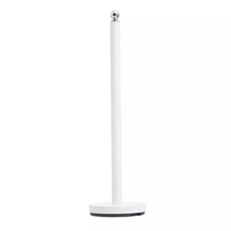 Image of Orsina Stable White Toilet Roll Holder, Elegant Design Toilet Holder, Sturdy Toilet Roll Holder With White Base