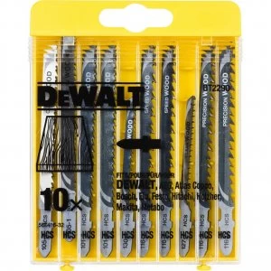 Image of DT2290-QZ 10 Piece Wood-cutting Jigsaw Blades Set