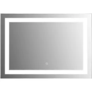 Image of Kleankin - 70x50cm LED Bathroom Mirror Wall Mounted Vanity Light w/ Touch Switch