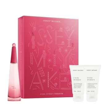 Image of Issey Miyake LEau DIssey Rose & Rose Gift Set 50ml Eau de Parfum + 50ml Body Lotion + 50ml Shower Cream