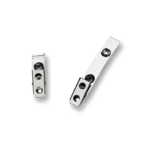 Image of Badge Clips with Plastic Strap (100 Metal Clip Pack)