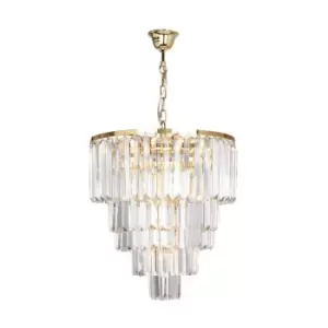 Image of Amedeo Pendant Ceiling Light, Gold, 10x E14