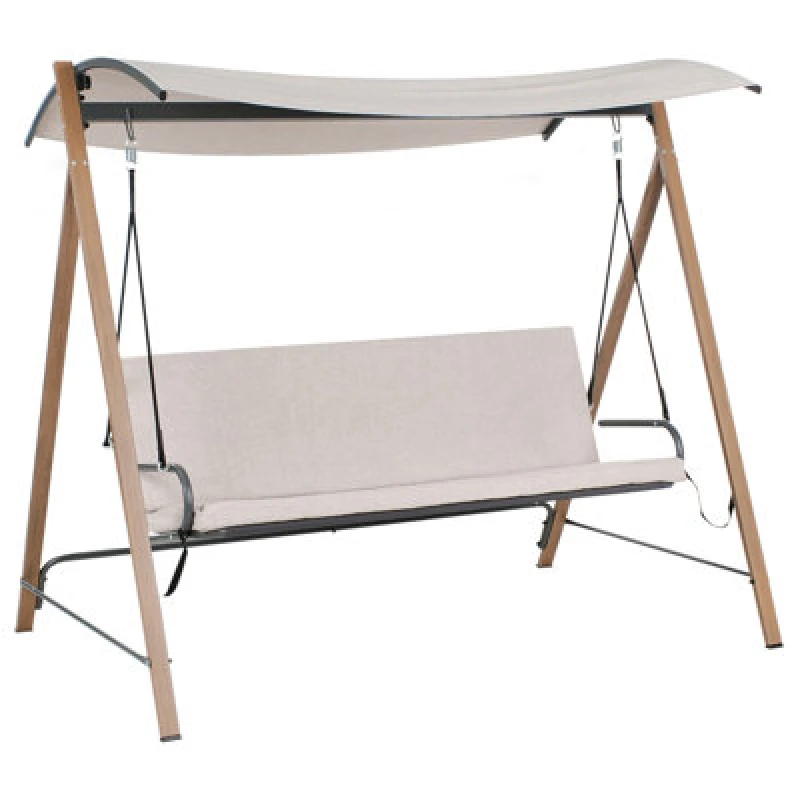 Image of Beliani Patio Swing Bonagia Metal Beige