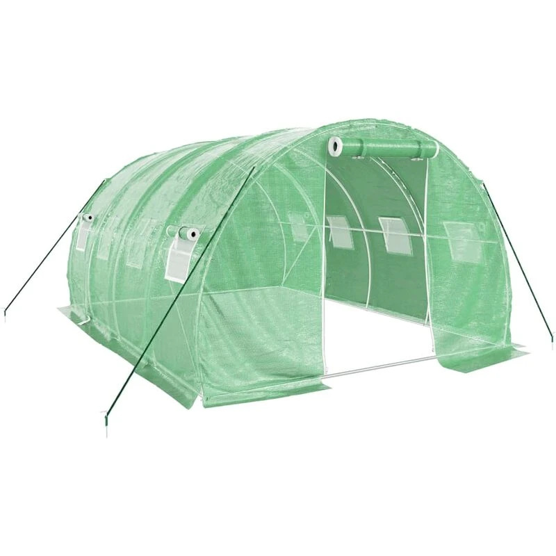 Image of vidaXL Greenhouse with Steel Frame Green 12 m 4x3x2 m, Green 3188039