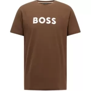 Image of Boss Logo Print T-Shirt - Green