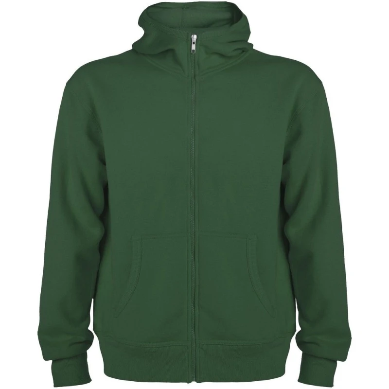Image of ROLY ROLY Men Mont Blanc Full Zip Hoodie in Bottle Green Size: Small Bottle Green S Male 5063470582655