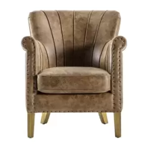 Image of Gallery Direct Hickman Brown Armchair
