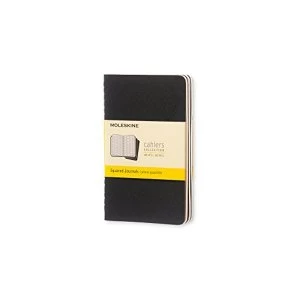 Image of Moleskine Squared Cahier - Black Cover (3 Set) 2004 Multiple copy pack