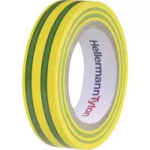 Image of HellermannTyton HelaTape Flex 15 710-00106 Electrical tape HelaTape Flex 15 Green, Yellow (L x W) 10 m x 15mm