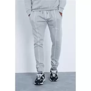 Image of I Saw It First Grey Pipe Seam Cuffed Joggers - Grey