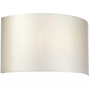 Image of Elstead Lighting-lightbox - Elstead - LightBox Cooper Large Curved Wall Light Brass , Ivory Faux Silk Shade