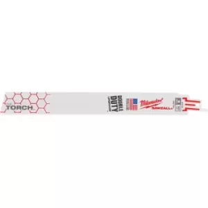 Image of Milwaukee Heavy Duty TORCH Demolition Reciprocating Sabre Saw Blades 300mm Pack of 5