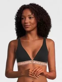 Image of Emporio Armani Bodywear Padded Triangle Bra, Black Size M Women