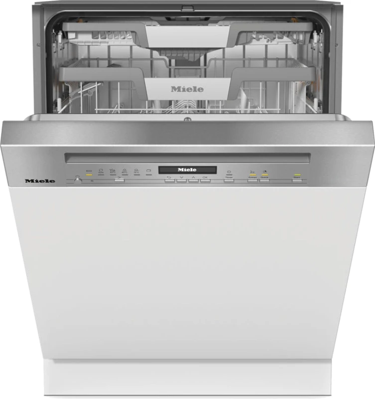 Image of Miele G 7210 SCi EDST/CLST Semi Integrated Standard Dishwasher - Stainless Steel Control Panel with Fixed Door Fixing Kit - A Rated