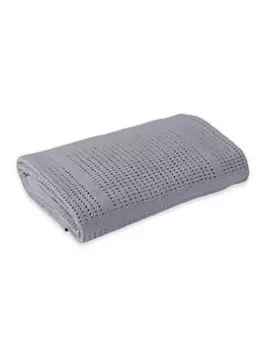Image of Clair De Lune Cellular Pram Blanket - Grey