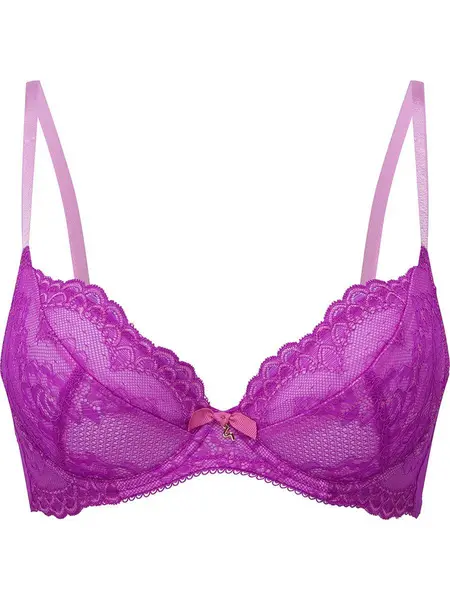 Image of Gossard Superboost Lace Non Padded Plunge Bra Fuchsia