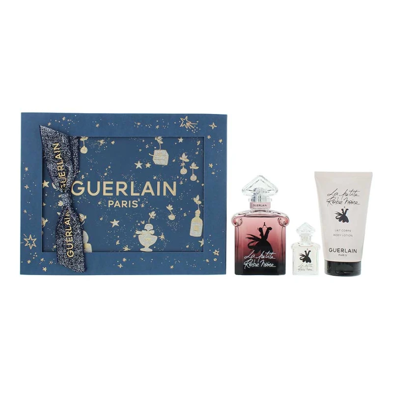 Image of Guerlain La Petite Robe Noire Intense 3 Piece Gift Set: Eau de Parfum Intense 50ml - Body Lotion 75ml - Eau de Parfum 5ml