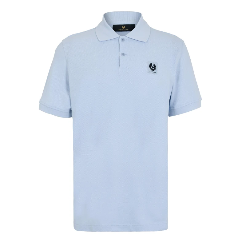 Image of Belstaff Cotton Pique Polo Sky Blue male L