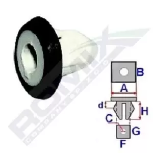Image of ROMIX Clip, trim-/protection strip C30178 VW,AUDI,BMW,Golf IV Schragheck (1J1),Golf V Schragheck (1K1),POLO (9N_),TOURAN (1T1, 1T2)