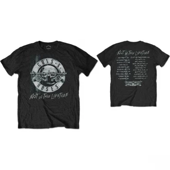 Image of Guns N' Roses - Not in this Lifetime Tour Xerox Unisex Medium T-Shirt - Black