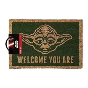 Image of Star Wars Yoda Doormat (One Size) (Green/Brown)