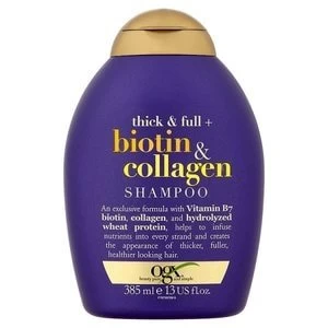 Image of OGX Thick and Full Biotin and Collagen Shampoo 385ml