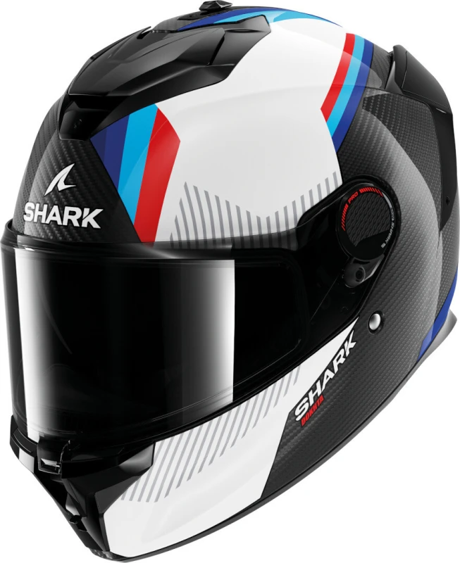 Image of Shark Spartan GT Pro Dokhta Carbon Helmet, black-white-blue, Size S for Men
