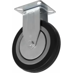 Image of Sealey - SCW1125FP Castor Wheel Fixed Plate Ø125mm