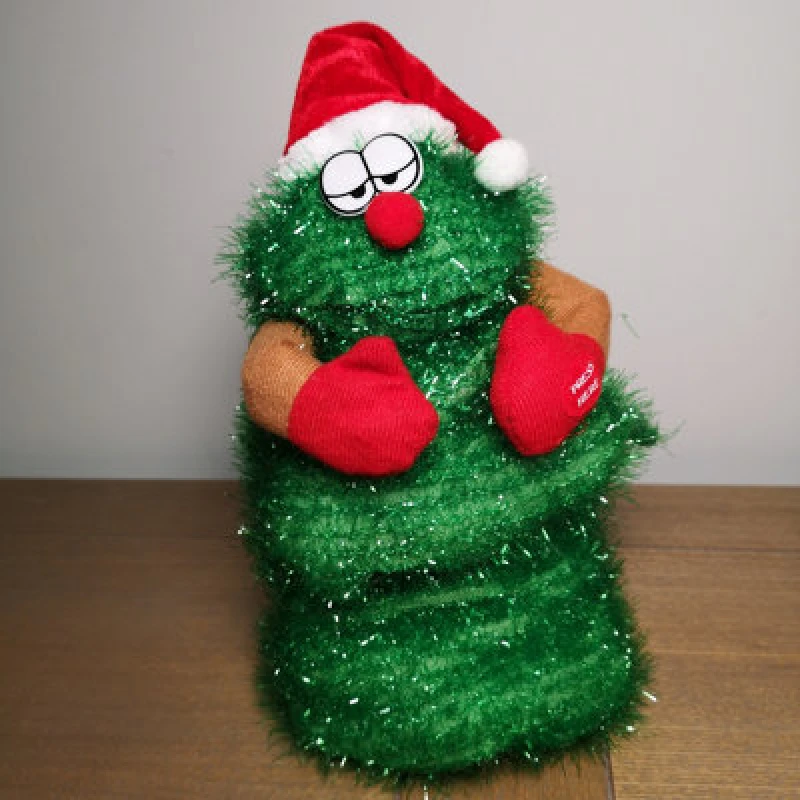 Image of Samuel Alexander 28cm Premier Animated Singing Dancing Norbert Christmas Tree Musical Decoration Green