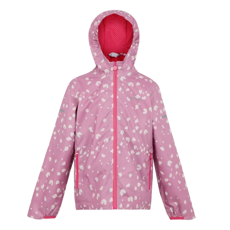 Image of Waterproof jacket for children Regatta Printed Lever II Rose Unisex 14 ans