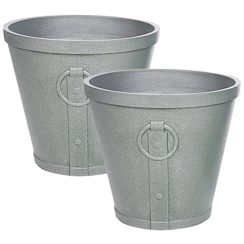 Image of Beliani Plant Pot Vari 45cm Grey