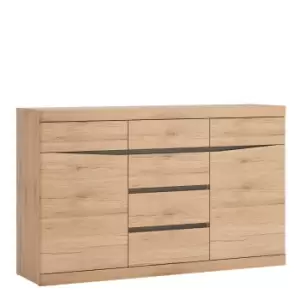 Image of Kensington Living 2 Door 3+3 Drawer Sideboard In Oak Effect