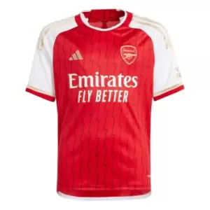 Image of adidas Arsenal Home Shirt 2023 2024 Juniors - Red