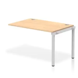 Image of Impulse Bench Single Row Ext Kit 1200 Silver Frame Office Bench Desk Maple