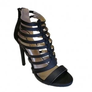 Image of Qupid Glee strappy high leg sandal Black