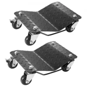 Image of VEVOR Car Dolly Wheel Tire Dolly 2 PCS Heavy Duty Skate Auto Repair Dolly 3000LB