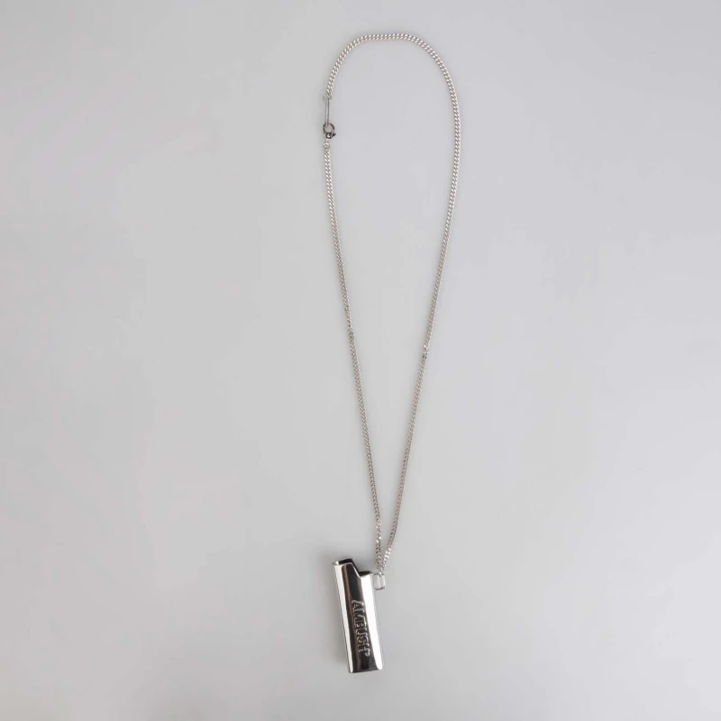 Image of Ambush Logo Lighter Case Necklace - Silver Silver One Size