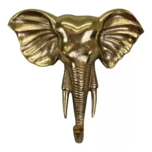 Image of Decorative Gold Elephant Wall Hanging Hook