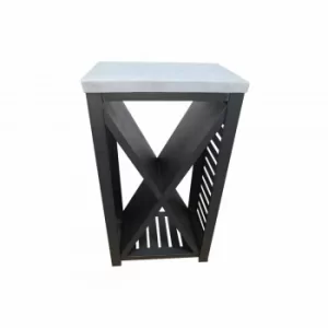 Image of Charles Bentley Fibre Top Contemporary Log Store, Black