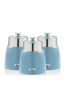 Image of Swan Retro Set Of 3 Storage Canisters