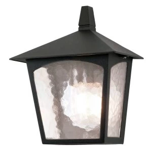 Image of 1 Light Outdoor Flush Ceiling Lantern Black, E27