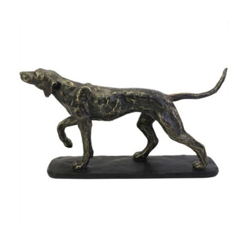 Image of Buttercup Farm Hunter Dog Sculpture - Polyresin/limestone - L10.4 X W50 X H25.2cm - Bronze