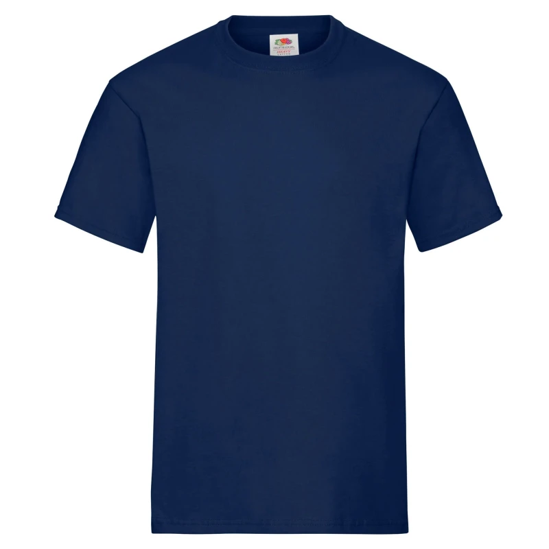 Image of Fruit Of The Loom Fruit of the Loom Men Heavy Cotton T-Shirt in Navy Size: Medium Navy M Male 5063470449811