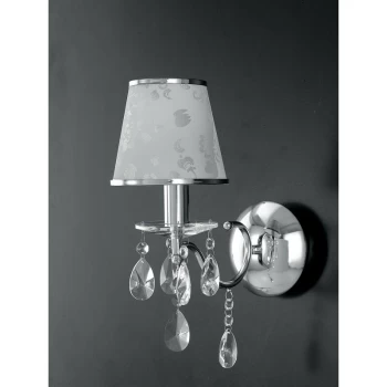 Image of Fan Europe Lighting - Fan Europe BOEME Wall Lamp with Shade Chrome, Crystals And 16x34cm